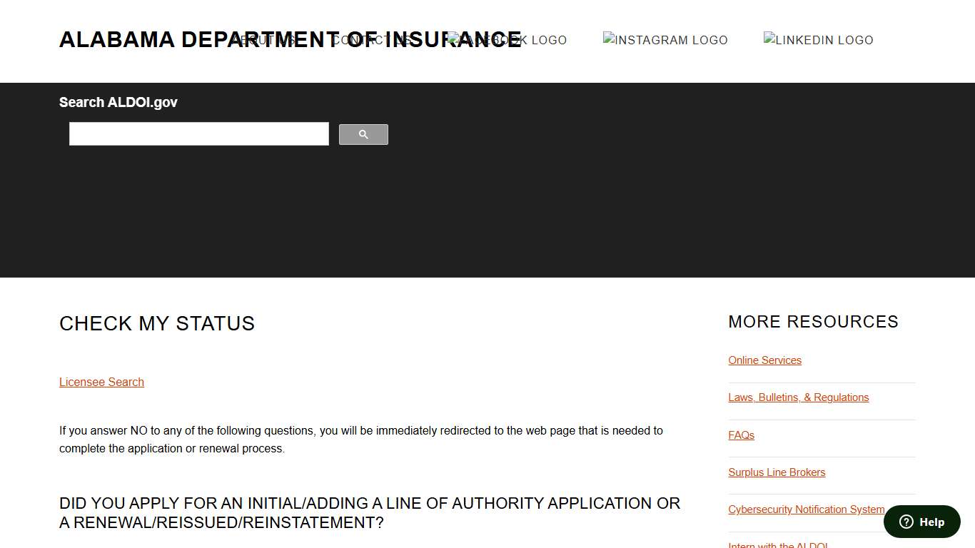 ALDOI - Check My Status