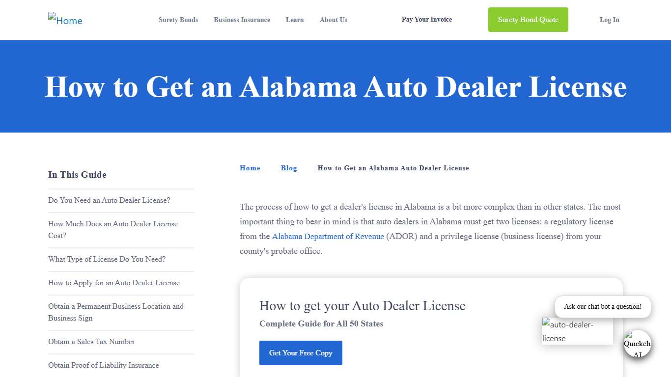 How to Get an Alabama Auto Dealer License JW Surety Bonds